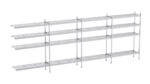 Rayonnage en Acier Inoxydable d'Angle Clayettes Perforées - 6020 à 6520 mm - 5 Niv - P500 - Distform' – Image 4