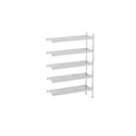 Rayonnage en Acier Inoxydable d'Angle Clayettes Perforées - 630 à 930 mm - 5 Niv - P400 - Distform