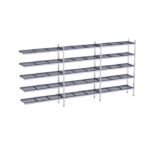 Rayonnage en Acier Inoxydable d’Angle - 4090 à 4920 mm - 5 Niv - P500 - Distform