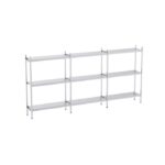 Rayonnage en Acier Inoxydable Linéaires - 4020 à 4950 mm - 3 Niv - P500 - Distform