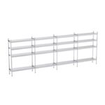 Rayonnage en Acier Inoxydable Linéaires - 6050 à 6550 mm - 4 Niv - P500 - Distform