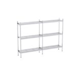 Rayonnage en Acier Inoxydable Linéaires Clayettes Perforées - 2090 à 2990 mm - 3 Niv - P400 - Distform