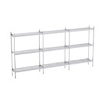 Rayonnage en Acier Inoxydable Linéaires Clayettes Perforées - 4020 à 4950 mm - 3 Niv - P400 - Distform – Image 5