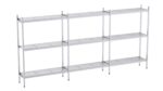 Rayonnage en Acier Inoxydable Linéaires Clayettes Perforées - 4020 à 4950 mm - 3 Niv - P500 - Distform – Image 4