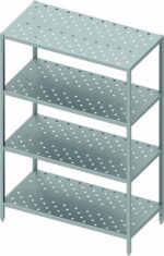 Rayonnage Inox Alimentaire - Etagère Perforée - Profondeur 800 - Stalgast – Image 2