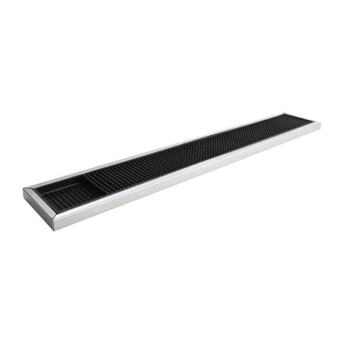 Tapis de Bar en Caoutchouc avec Cadre en Acier Inoxydable Beaumont 600 x 100 mm – Image 1