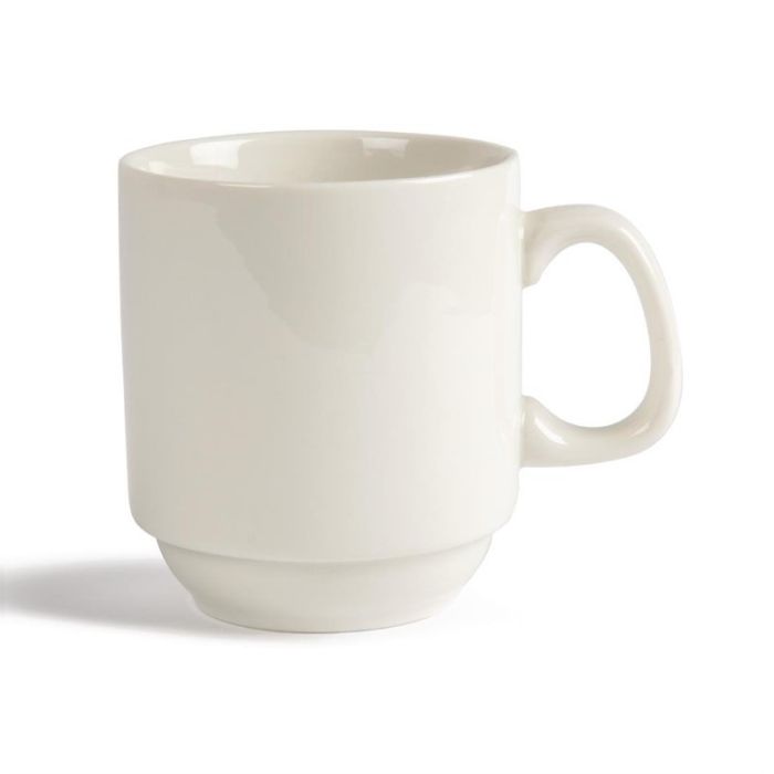 Tasse Empilable Ivory 285ml Lot de 12 Olympia – Image 1