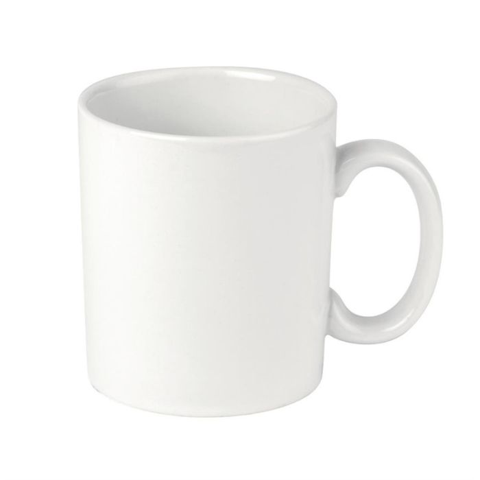 Tasses mugs en porcelaine blanche Athena Hotelware 280 ml - Boite de 12 – Image 1