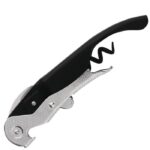 Tire-bouchon sommelier double levier professionnel - Noir