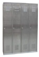 Bloc 4 Vestiaires Inox Industrie Propre sur Pieds - L 1200 mm – Image 4