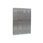 Bloc 4 Vestiaires Inox Industrie Propre sur Pieds - L 1200 mm – Image 3