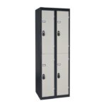 Casier Vestiaire Monobloc Acier 2 Colonnes 4 Cases - L 800 mm