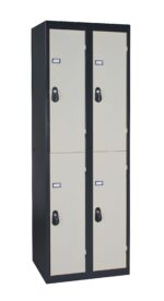 Casier Vestiaire Monobloc Acier 2 Colonnes 4 Cases - L 600 mm – Image 4