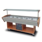 Buffet self service réfrigéré professionnel central - 6 bacs GN 1/1 - Furnotel – Image 3