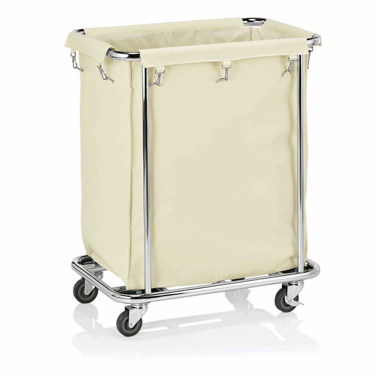 Chariot à Linge Chromé avec 4 Roulettes 65 x 45 x 84 cm – Was Germany