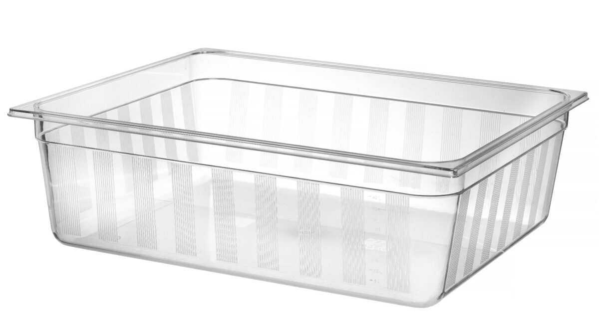 Bac Gastronorme GN 2/1 58L Transparent 650x530x(P)200 mm – Hendi
