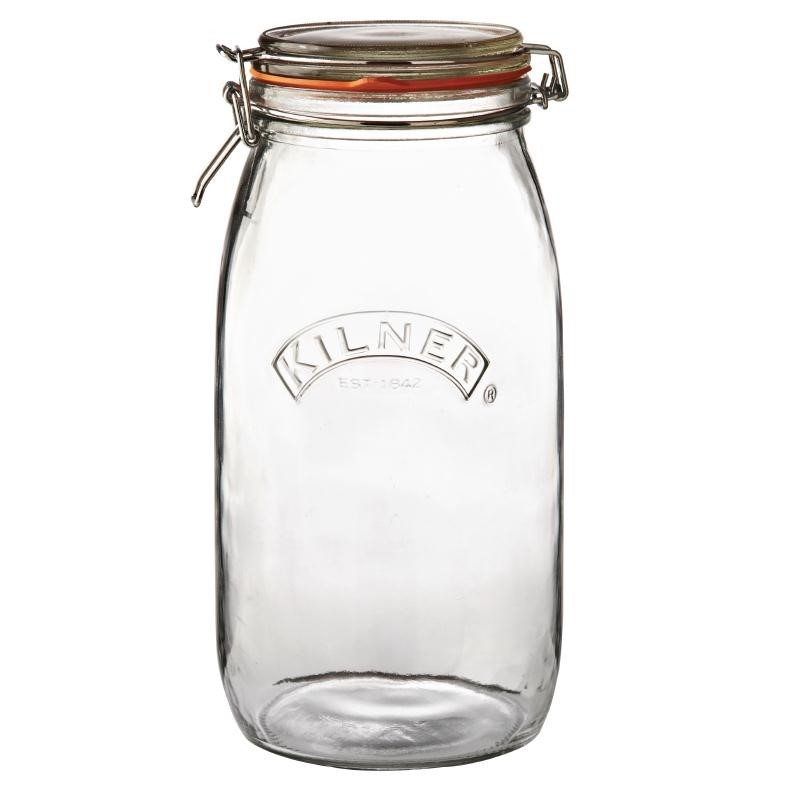 Bocal pour conserves en verre avec clip - Kilner 3 L – Image 1