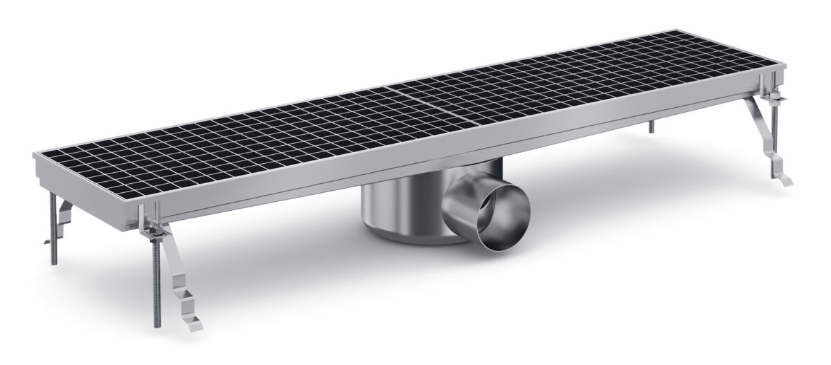 Caniveau de Sol Professionnel 1368 – Sortie Horizontale – Combisteel