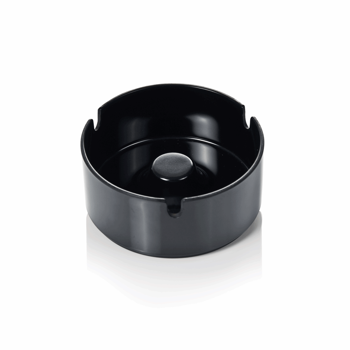 Cendrier en Mélamine noir H 45 mm Ø 100 mm – Lot de 6 – Was Germany