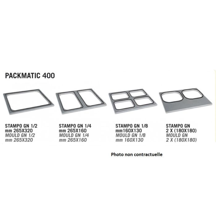 Moule GN 1/8 pour Thermoscelleuse Packmatic 400 – 160 x 130 mm – Lavezzini