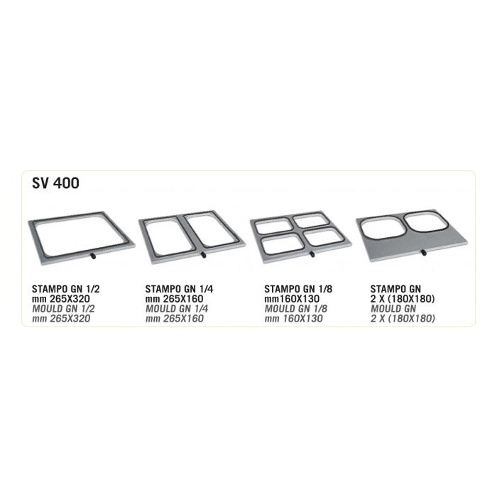 Moule Thermopack 2 GN Pour SV400 – 180 x 180 Mm – Lavezzini