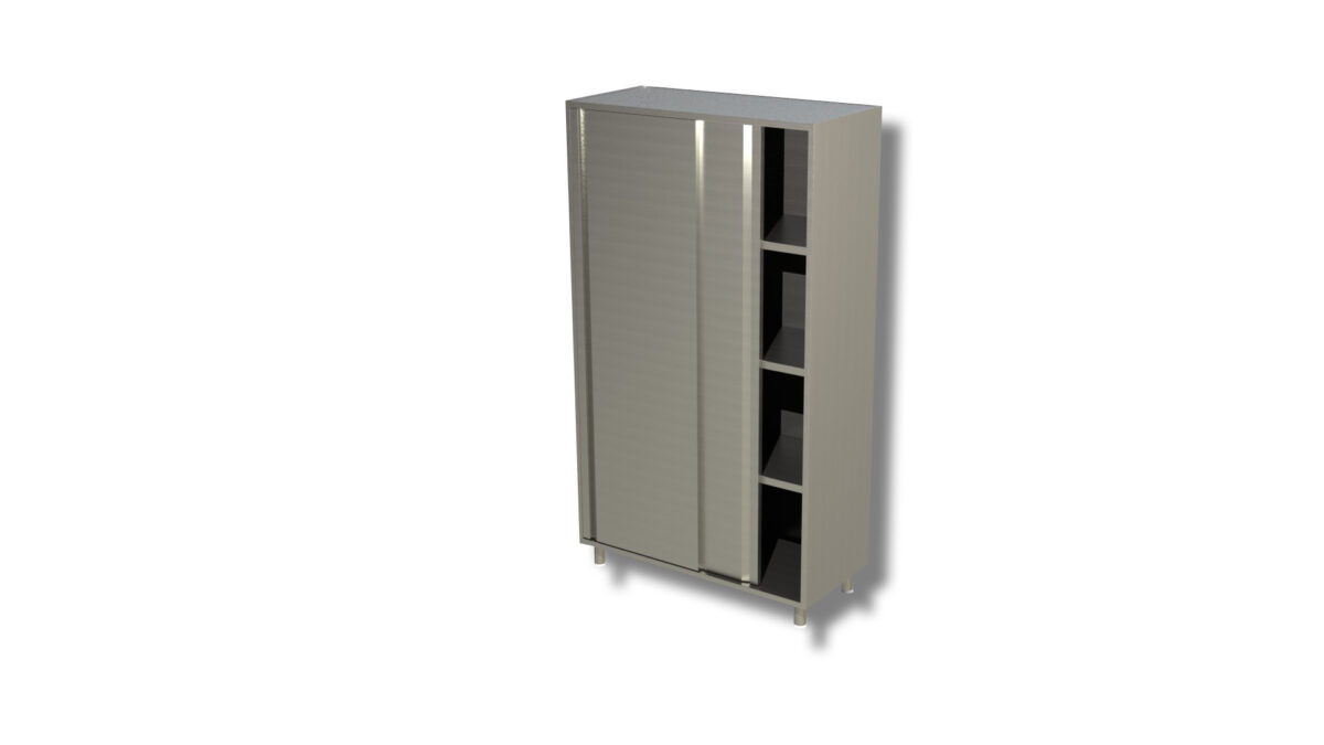 Armoire 2 portes coulissantes + 3 etageres – P 700 x H 1800 mm – Ristopro