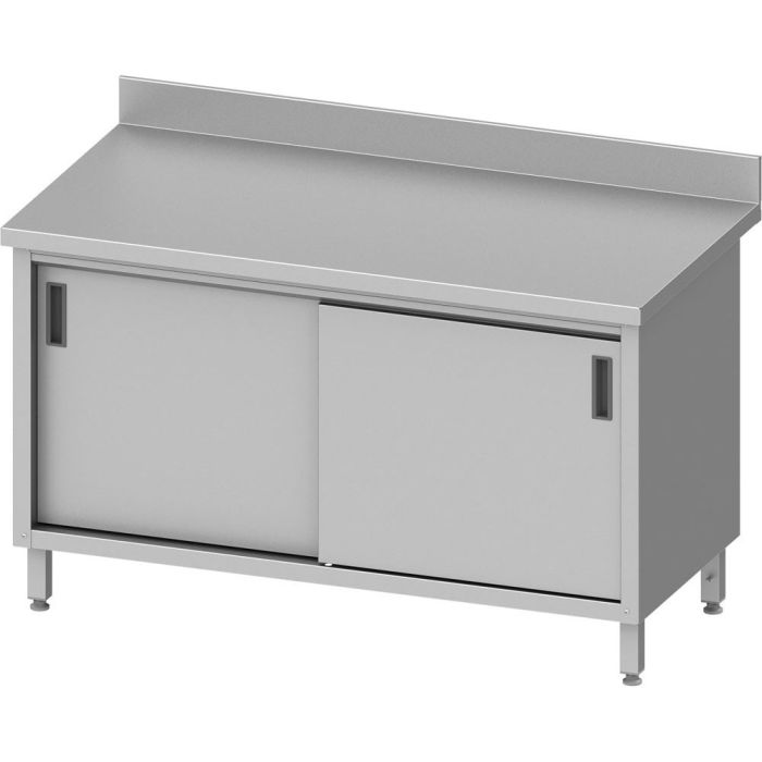 Meuble Inox AISI 201 Adossé avec Portes Coulissantes – Gamme 600 – Stalgast