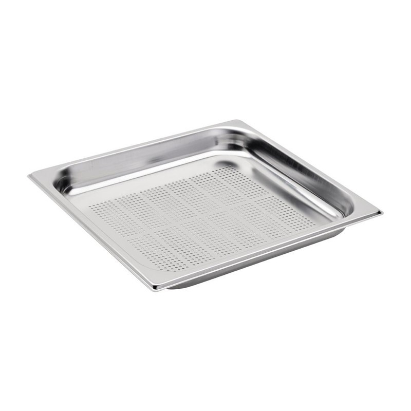 Bac Gastro Inox Perforé GN 2/3 - Profondeur 65 mm - Vogue – Image 1