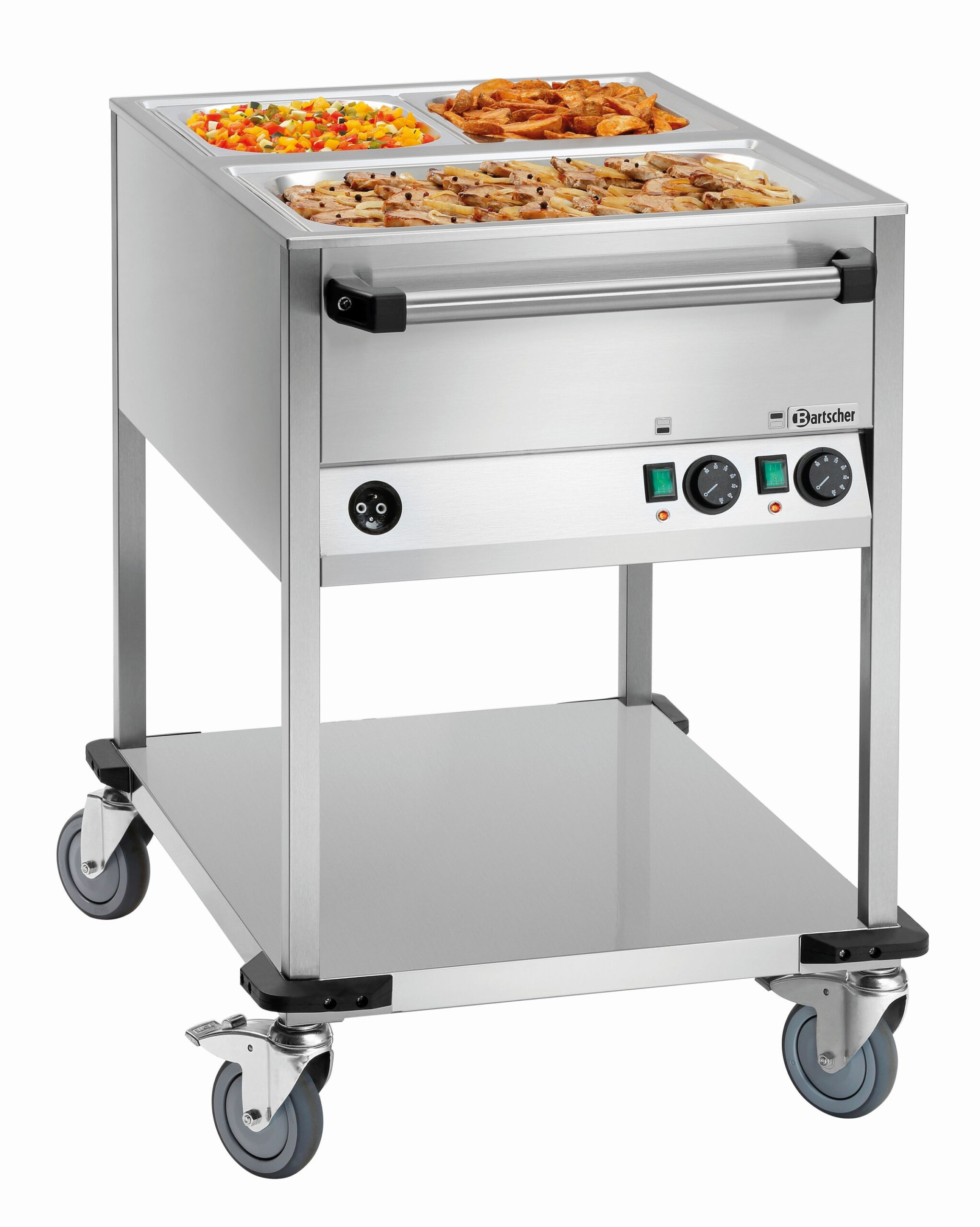 Chariot Bain Marie - 2 Bacs GN 1/1 avec Robinet - Bartscher – Image 1