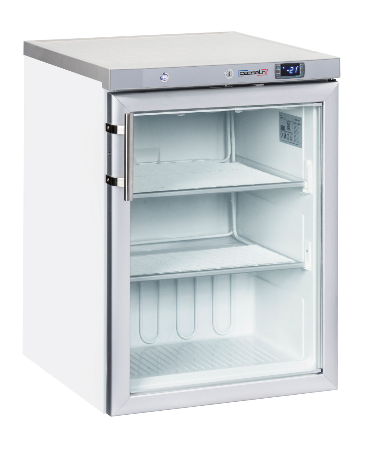 Armoire négative vitrée 200 L Blanche – Casselin