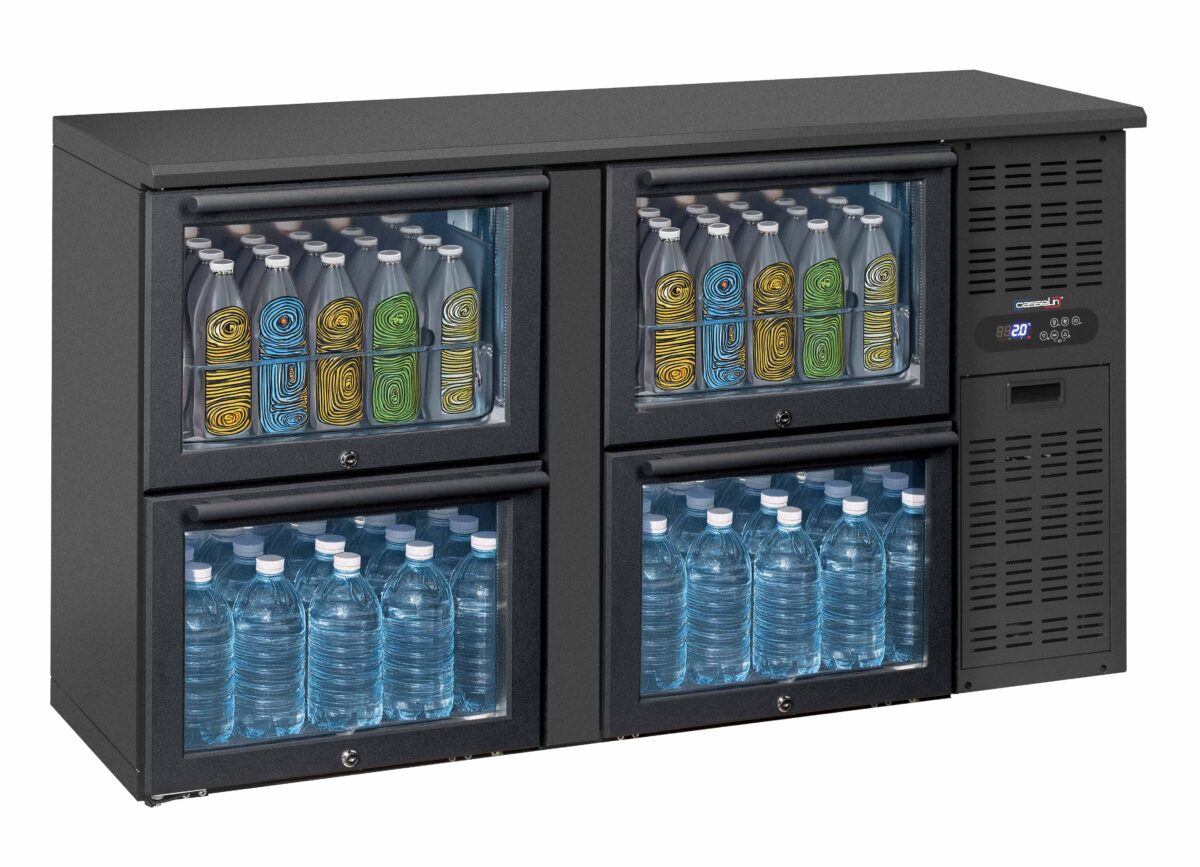Arrière bar 2 x 2 tiroirs vitrés – Casselin