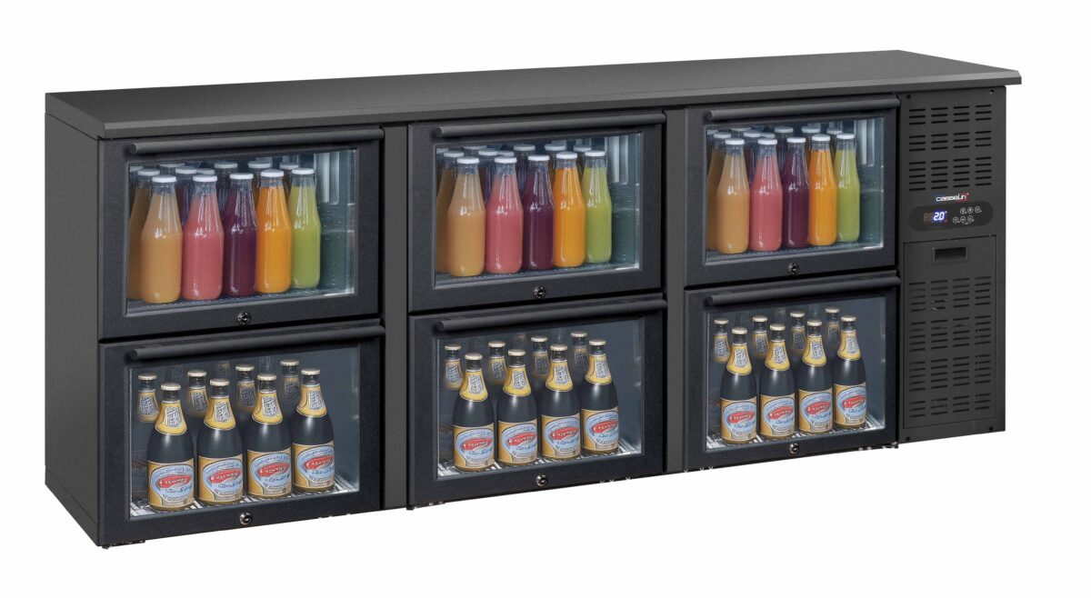 Arrière bar 3 x 2 tiroirs vitrés – Casselin