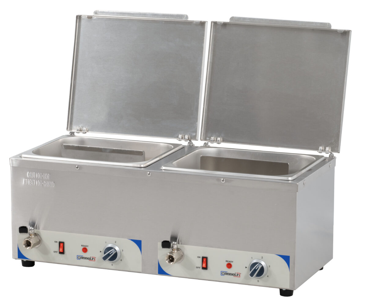 Bain-marie à eau chauffe-saucisses double – Casselin