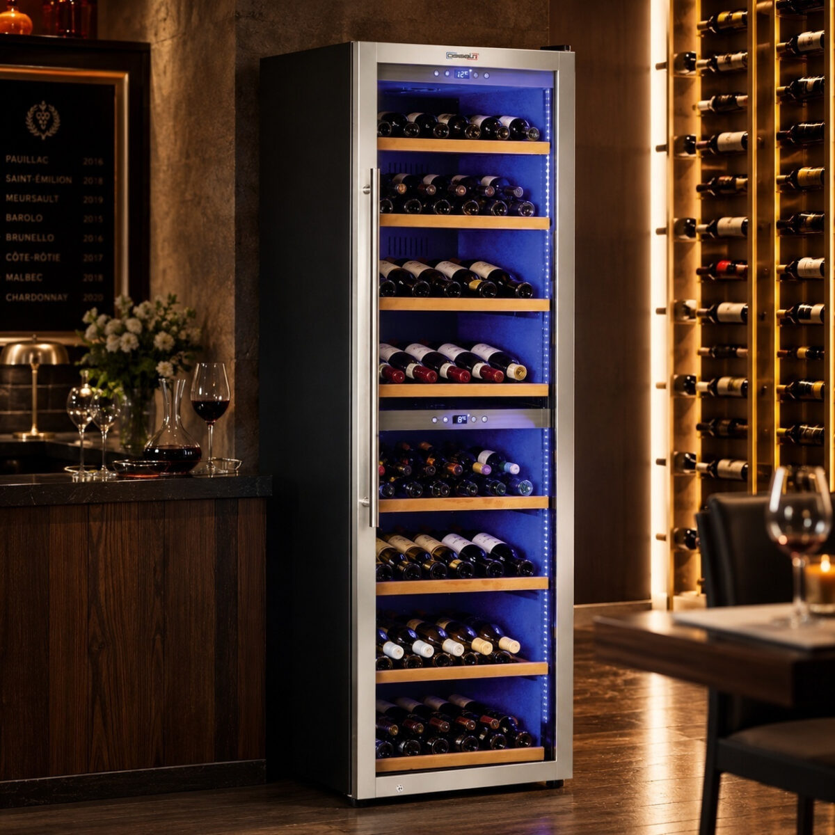 Cave à vins 163 bouteilles bi-zone – Casselin