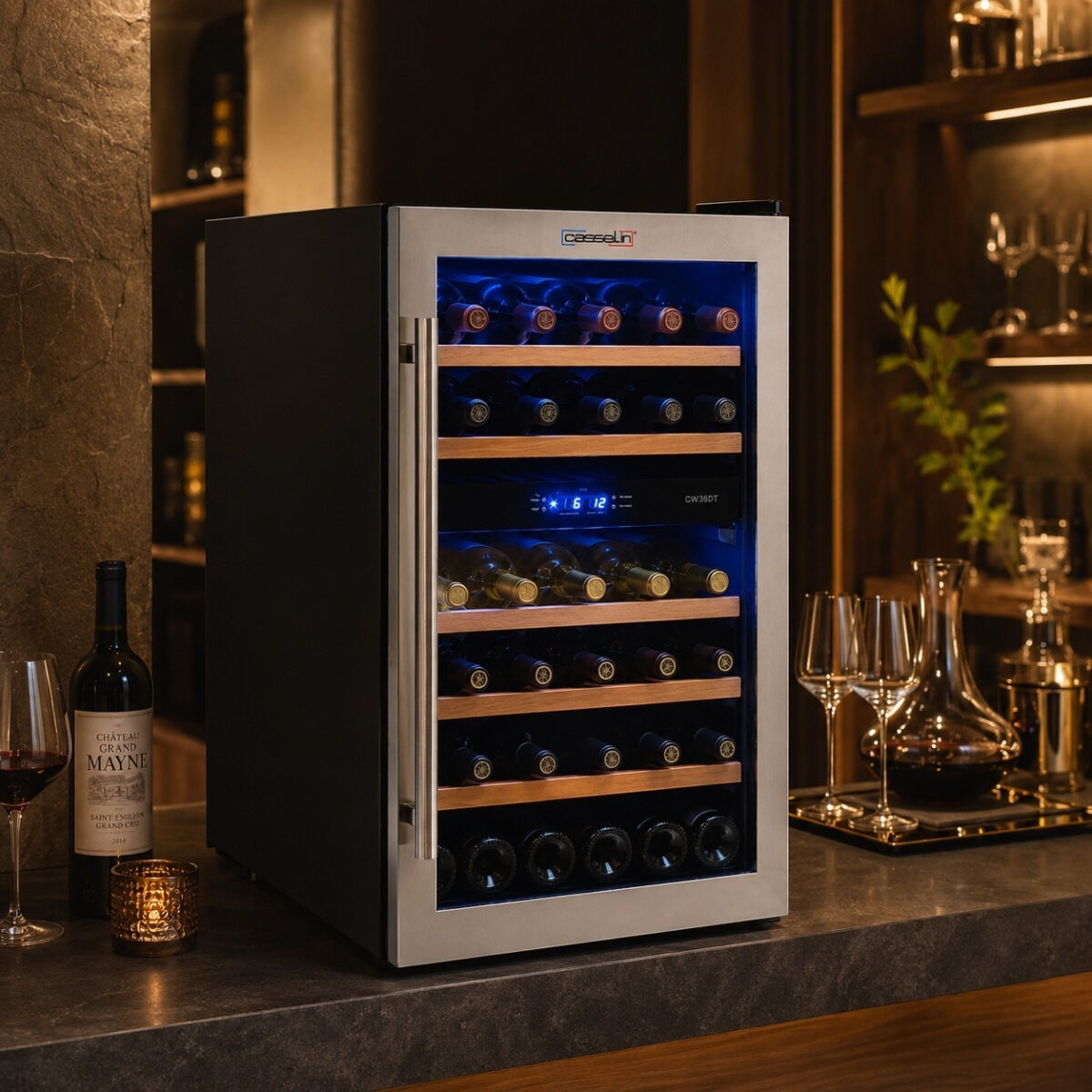 Cave à vins 31 bouteilles bi-zone – Casselin