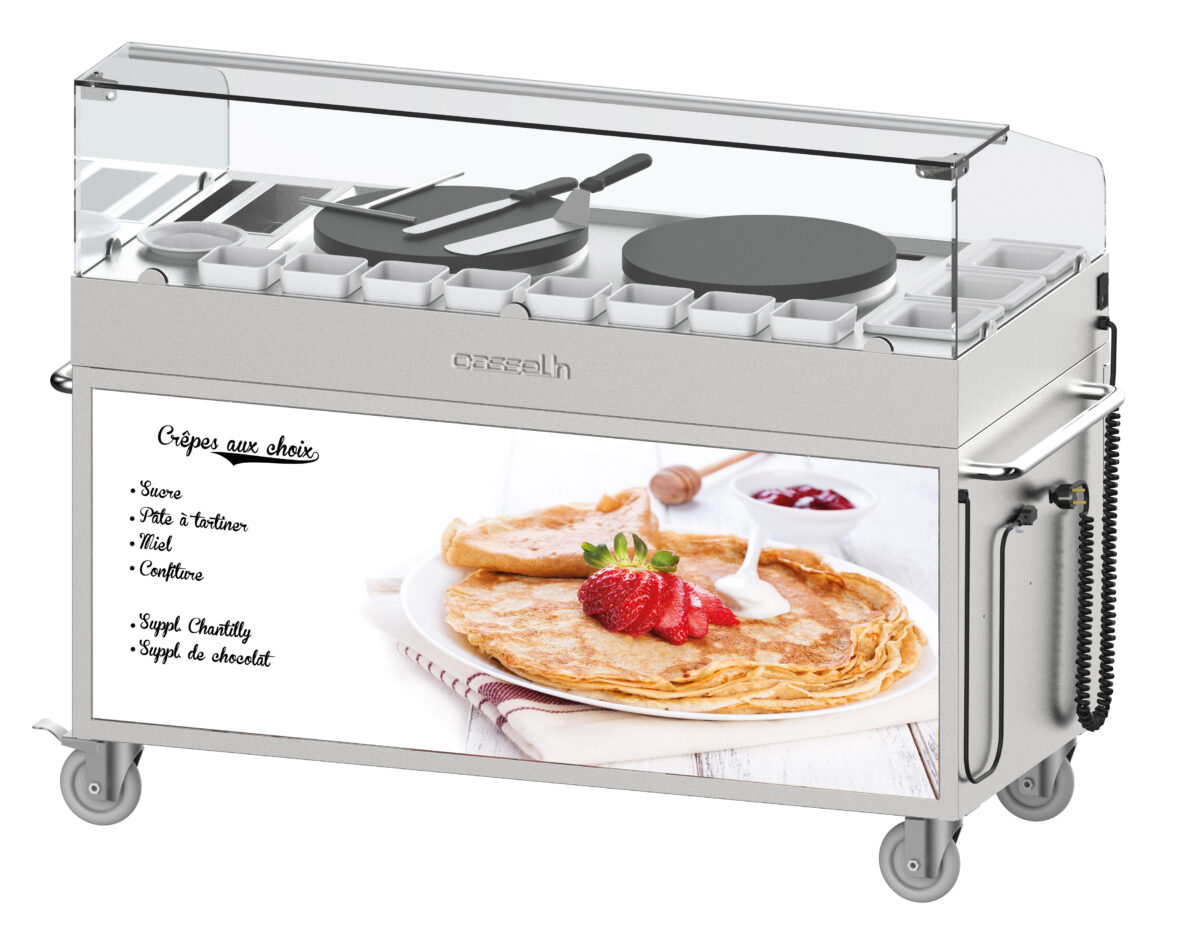 Chariot à crêpières double 40 encastrées – Casselin