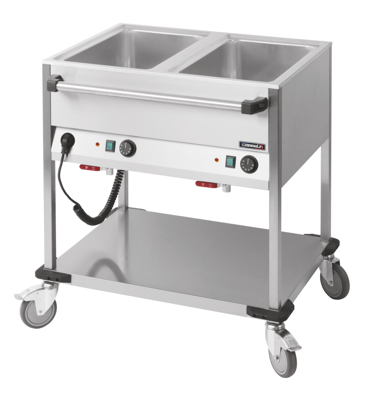 Chariot bain-marie à eau 2 x GN 1/1 – Casselin