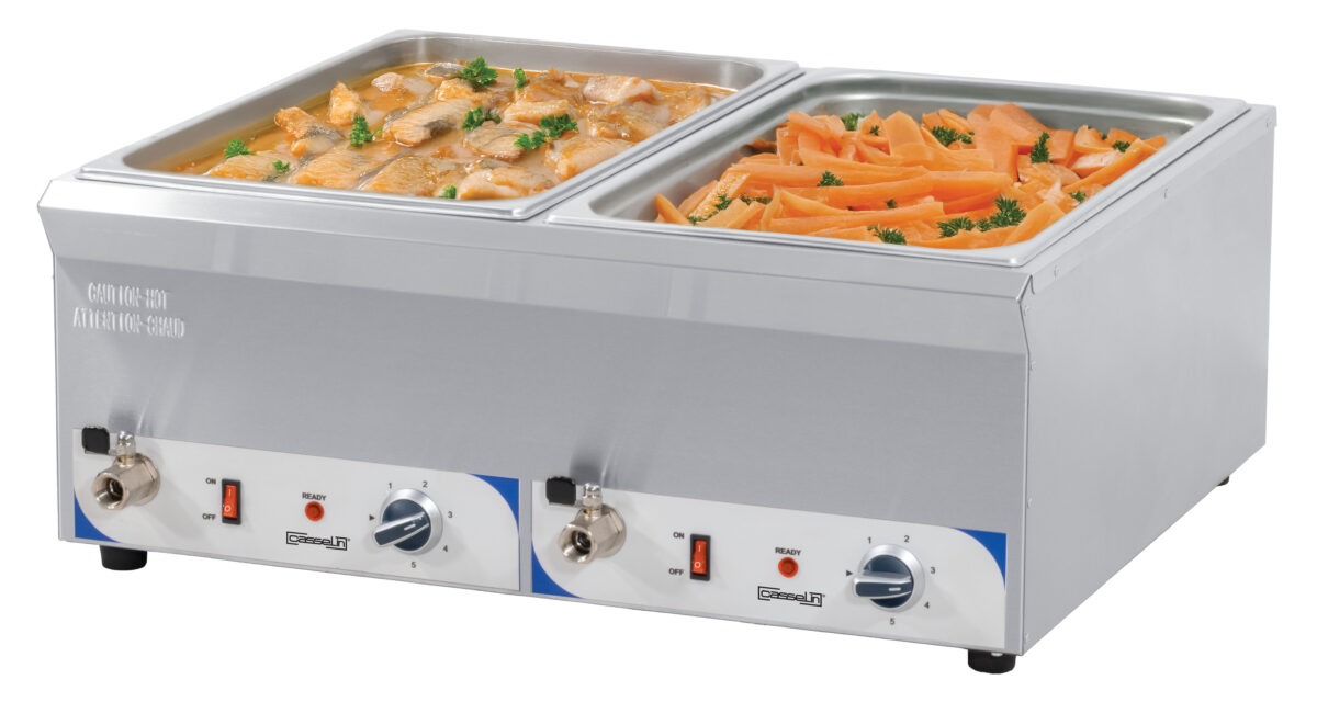Double bain-marie avec robinet de vidange GN 1/1 – 150 mm – Casselin