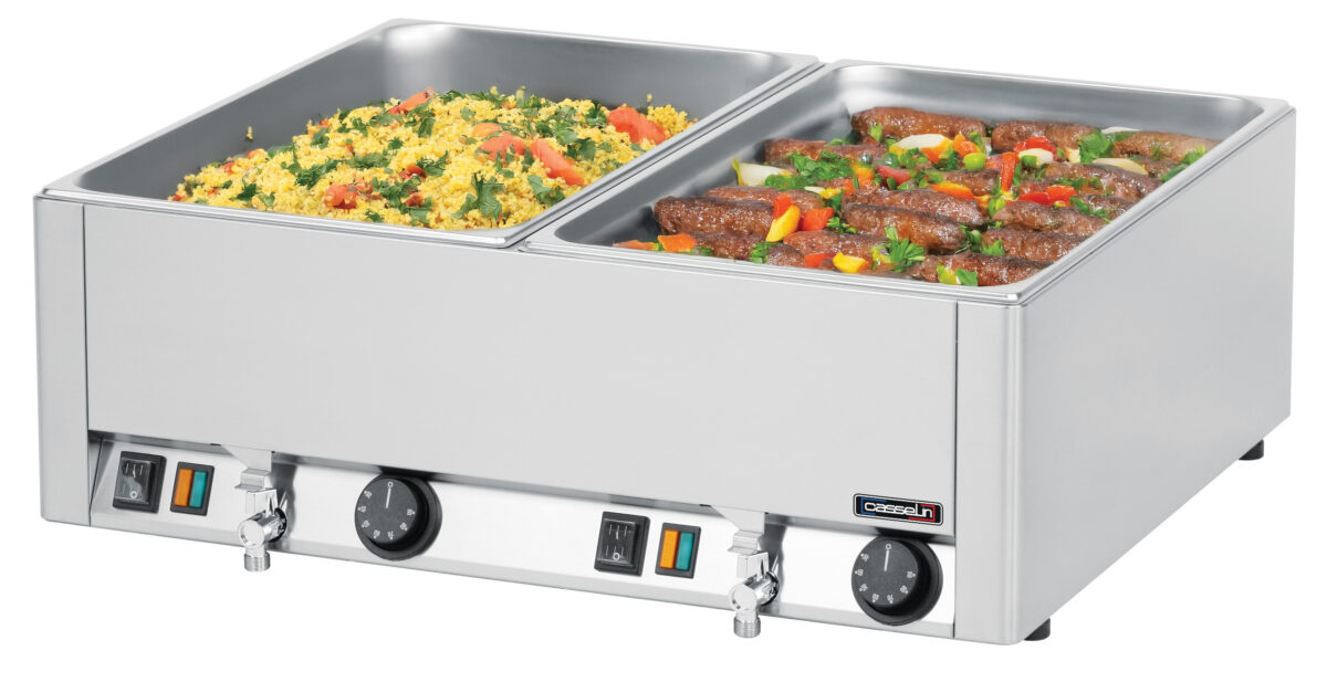 Double bain-marie GN 1/1 avec 2 robinets de vidange – Casselin