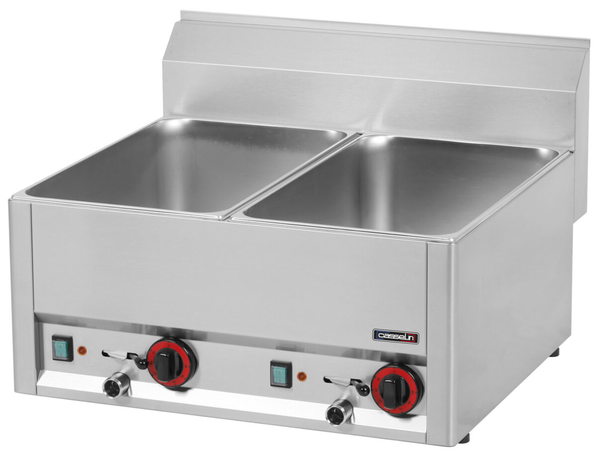Double bain-marie GN 1/1 avec vannes de vidange 66 – Casselin