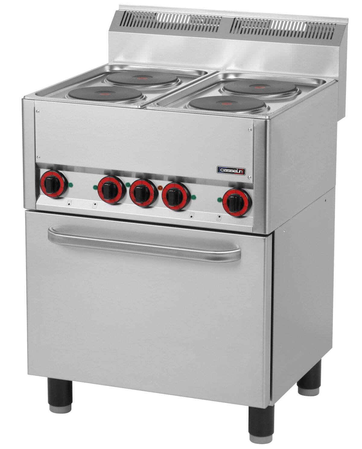 Fourneau électrique 4 feux avec four électrique ventilé GN 1/1 66 – Casselin