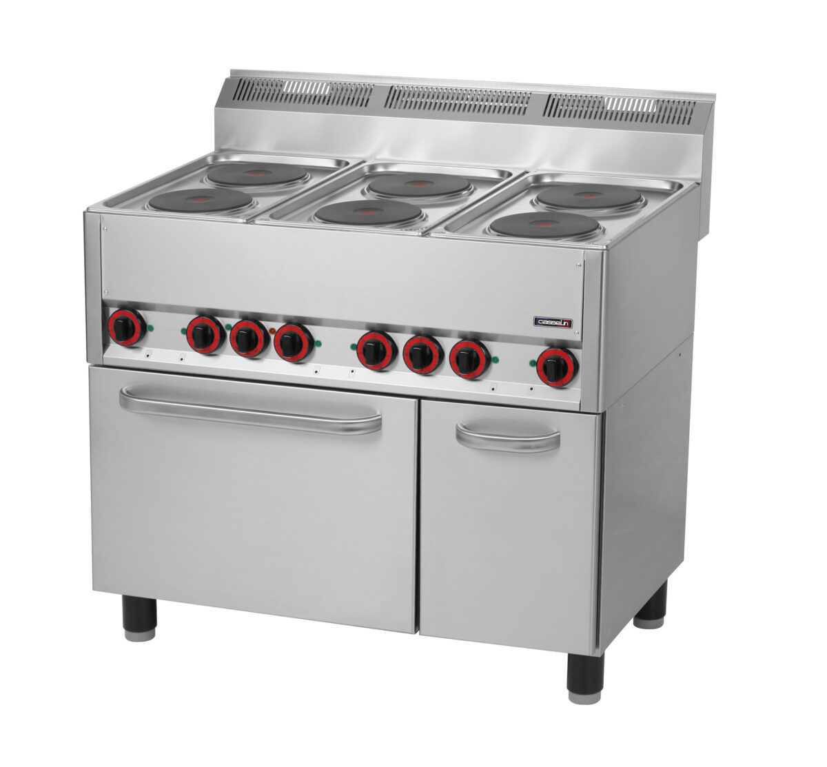 Fourneau électrique 6 feux avec four électrique ventilé GN 1/1 99 – Casselin
