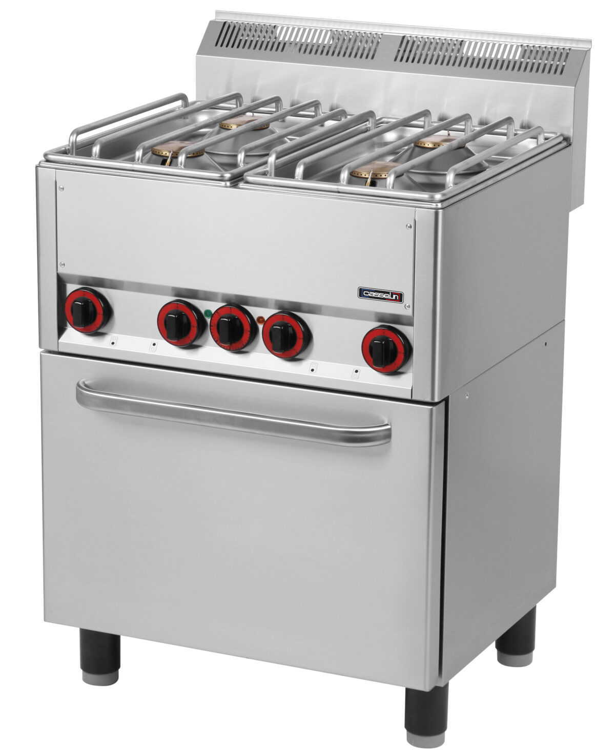 Fourneau gaz 4 feux avec four électrique ventilé GN 1/1 66 – Casselin