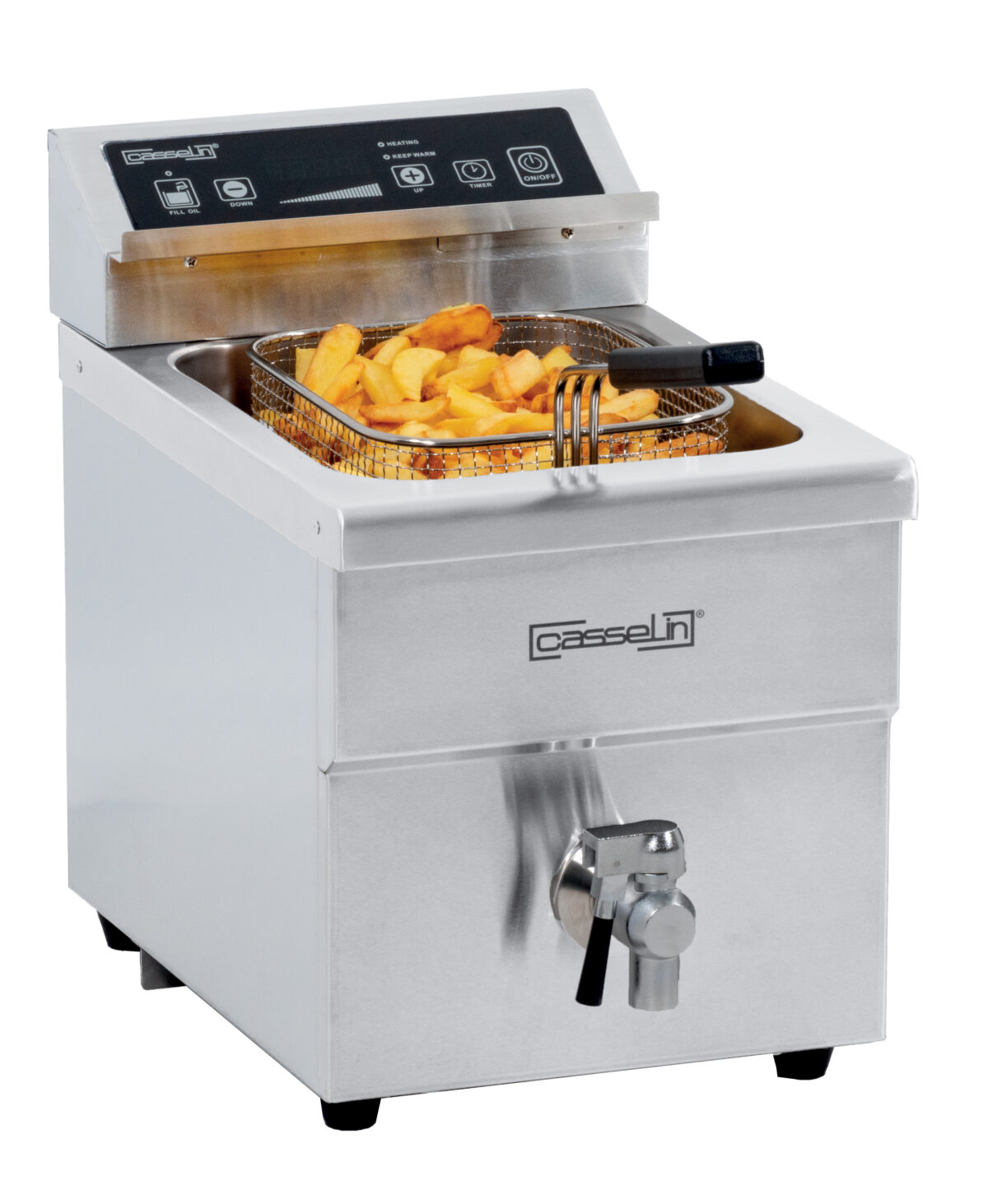 Friteuse à induction avec vanne de vidange 8 litres – Casselin