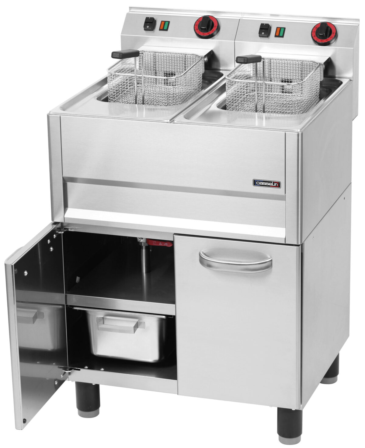 Friteuse électrique 2 x 8 litres avec soubassement 66 – Casselin