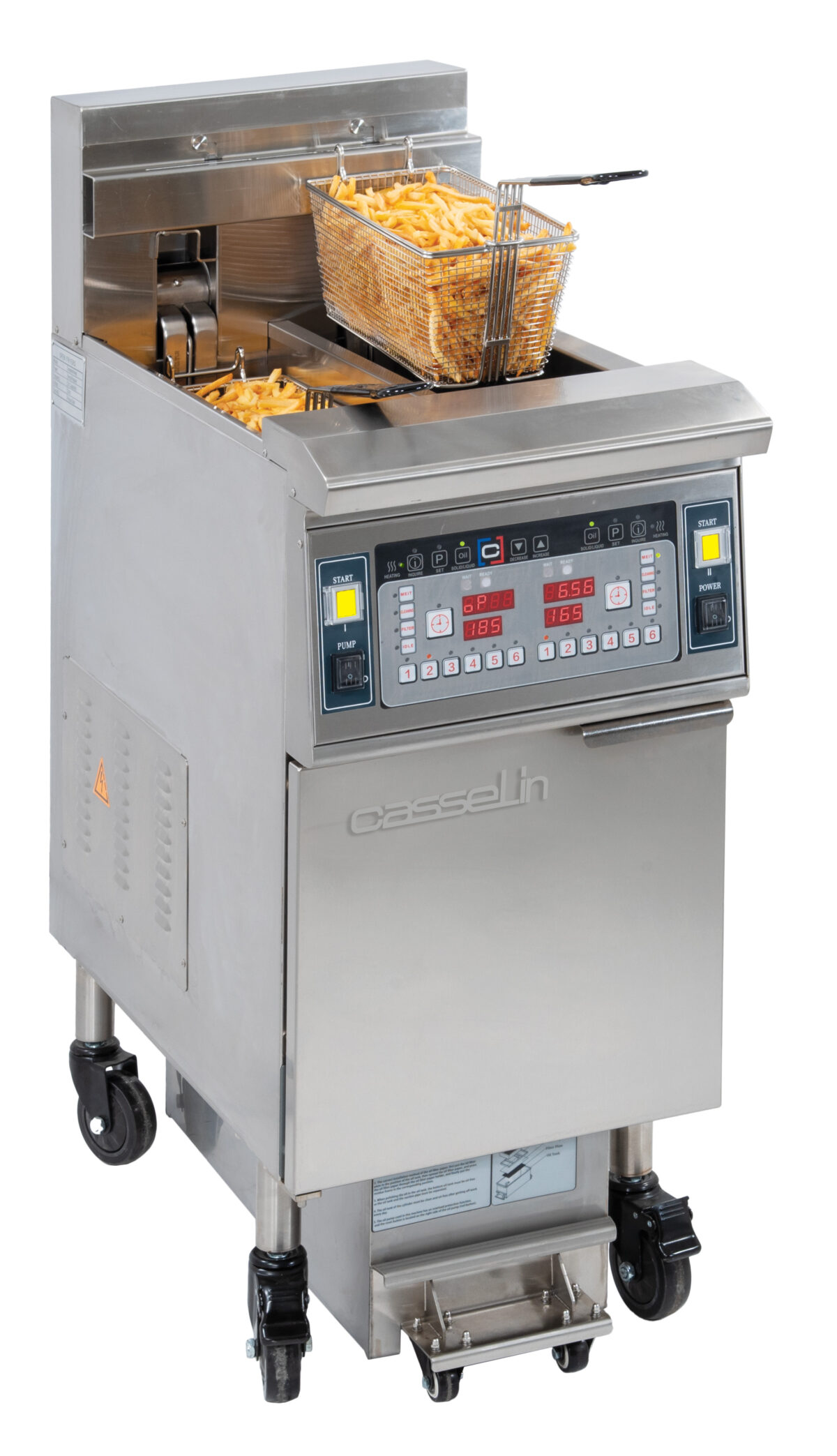 Friteuse électrique avec filtration 2 x 12 litres 17kW – Casselin