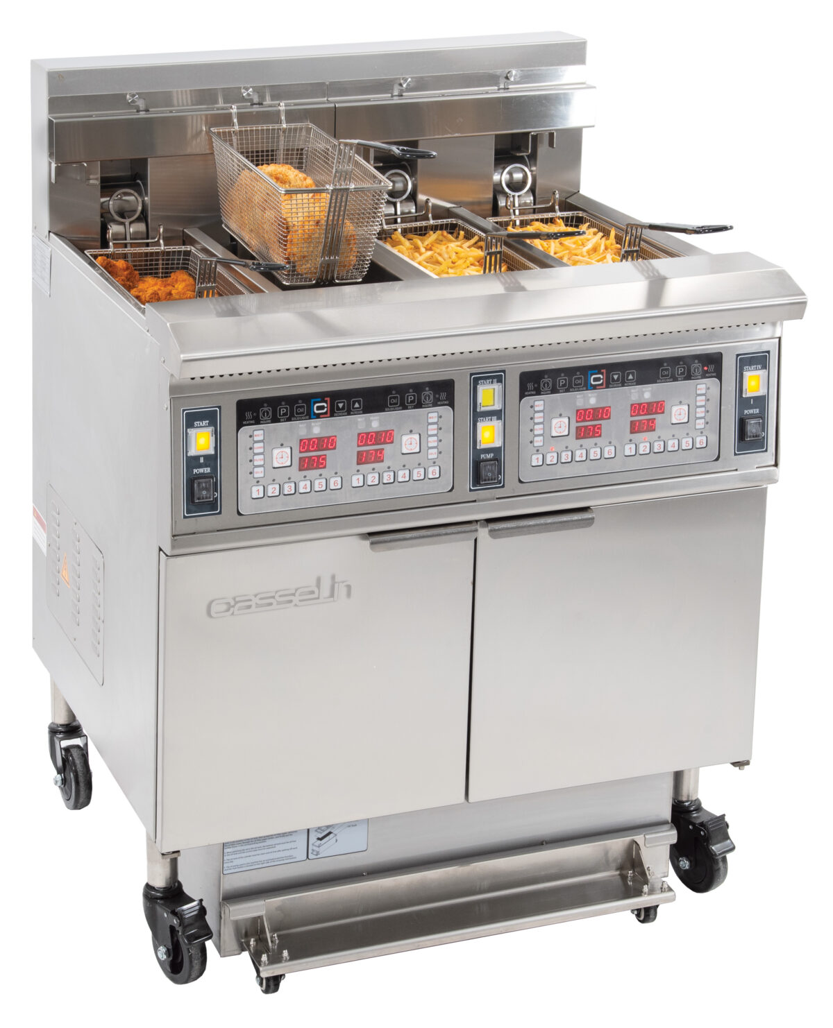 Friteuse électrique avec filtration 4 x 12 litres 17+17kW – Casselin