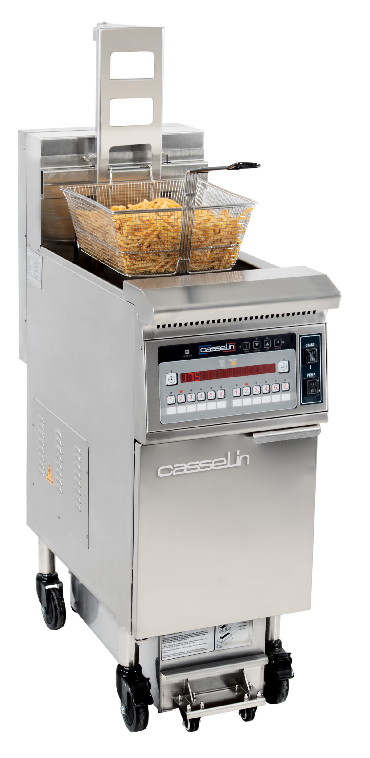 Friteuse électrique avec relevage automatique et filtration 22 litres 17kW – Casselin