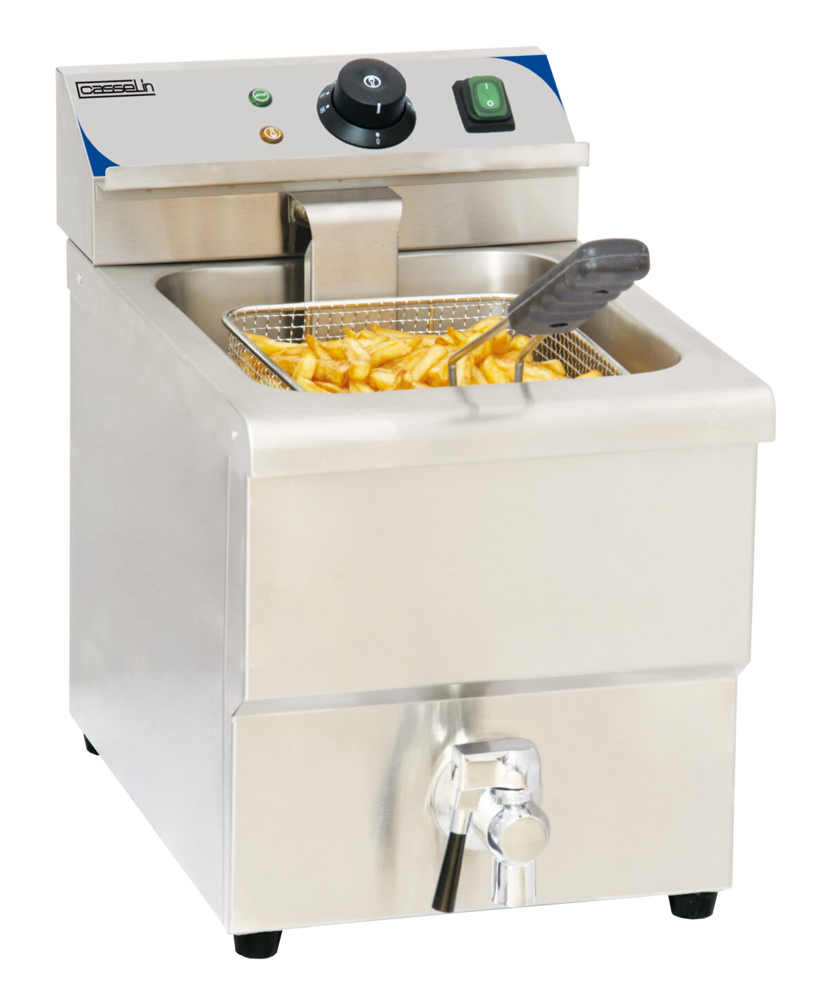 Friteuse électrique avec vanne de vidange 8 litres – Casselin