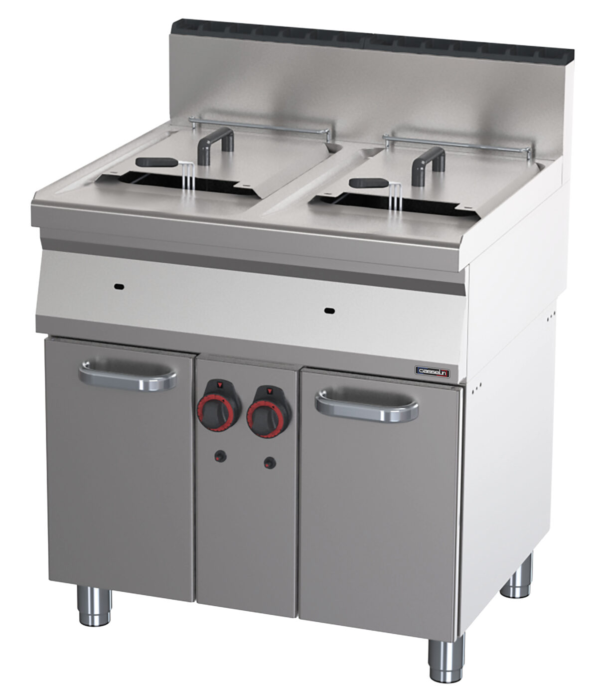 Friteuse gaz avec soubassement 2×15 litres 80 – Casselin